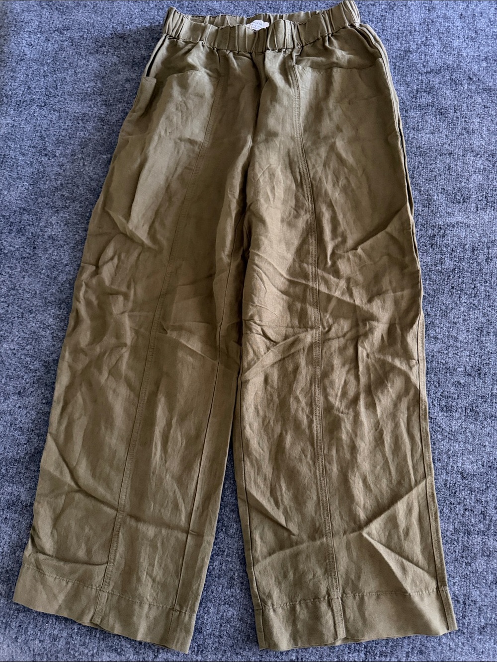 Madewell Linen-Blend Huston Pull-On Crop Pants